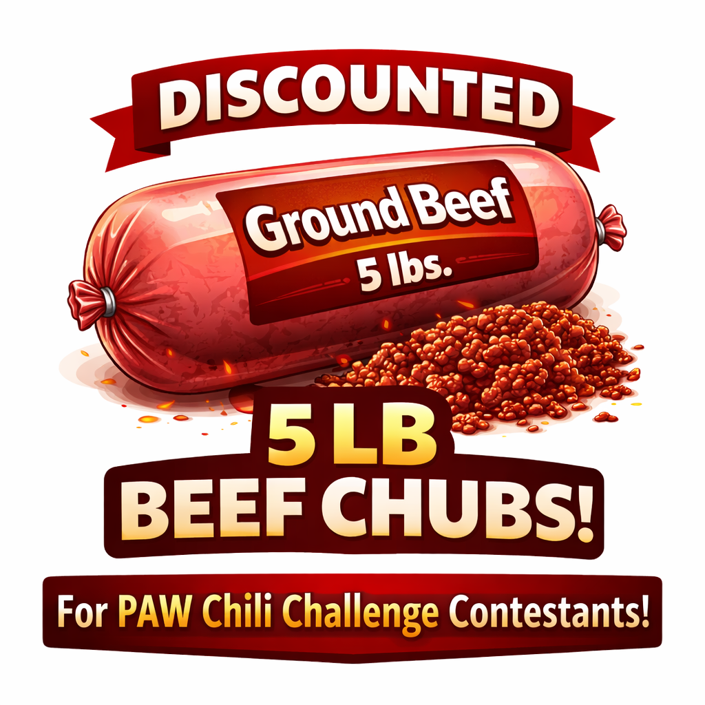Paw Chili Challenge – Ground Beef (5 lb Chub)