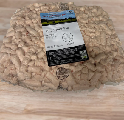 100% Grass-Fed, Grass-Finished Beef Suet (Kidney Fat) (~5 lb Cryovac)