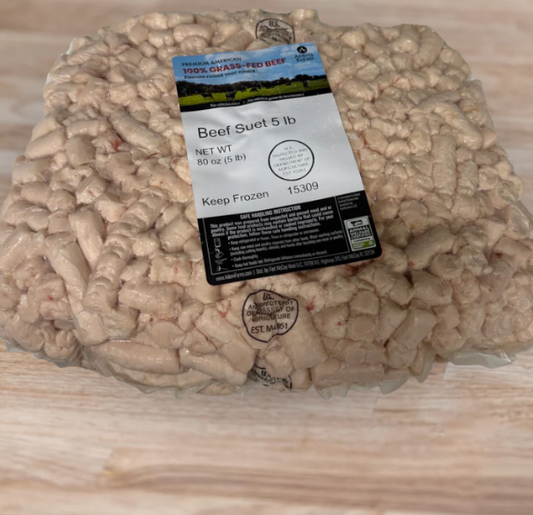 100% Grass-Fed, Grass-Finished Beef Suet (Kidney Fat) (~5 lb Cryovac)